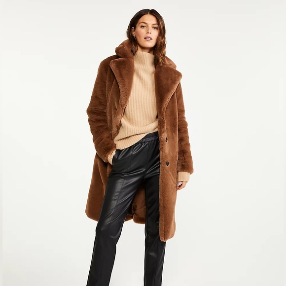 Ann Taylor Jackets & Blazers - Ann Taylor Faux Fur Coat